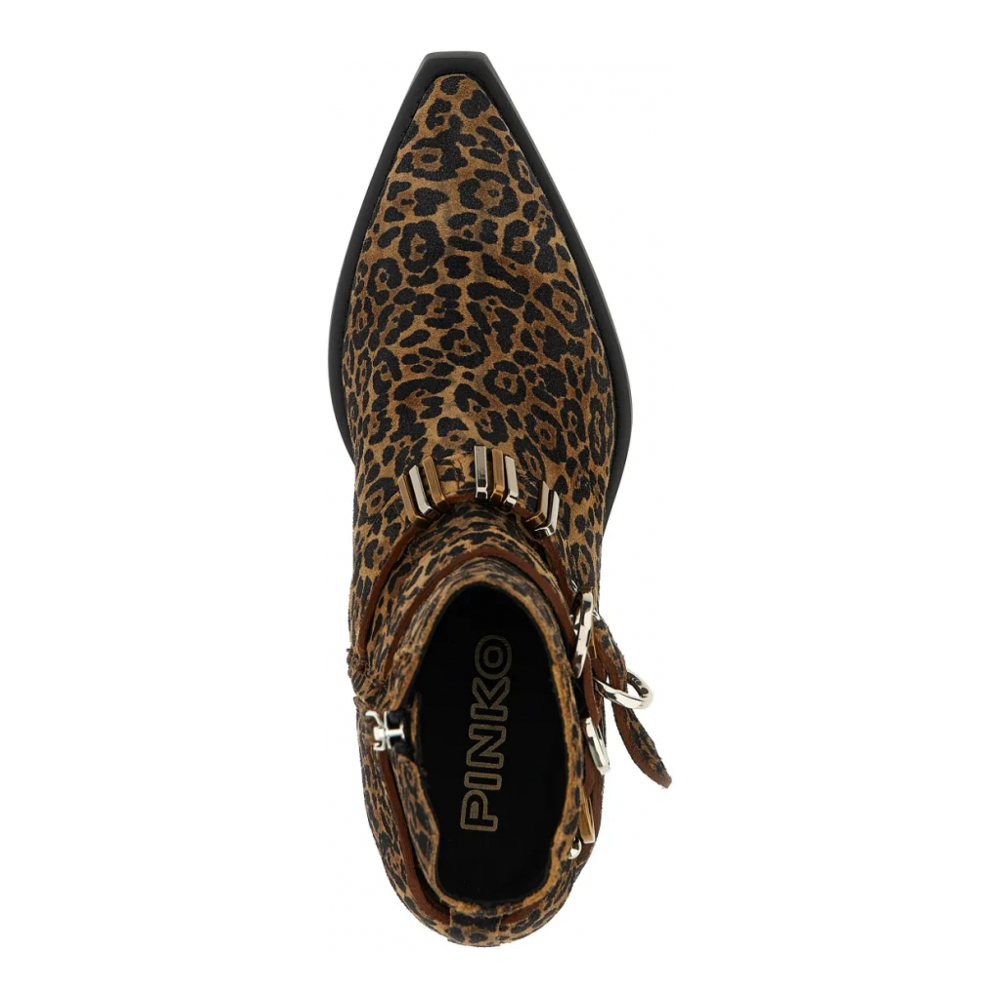 Women's 'Tex 13 Leopard-Print' Ankle Boots