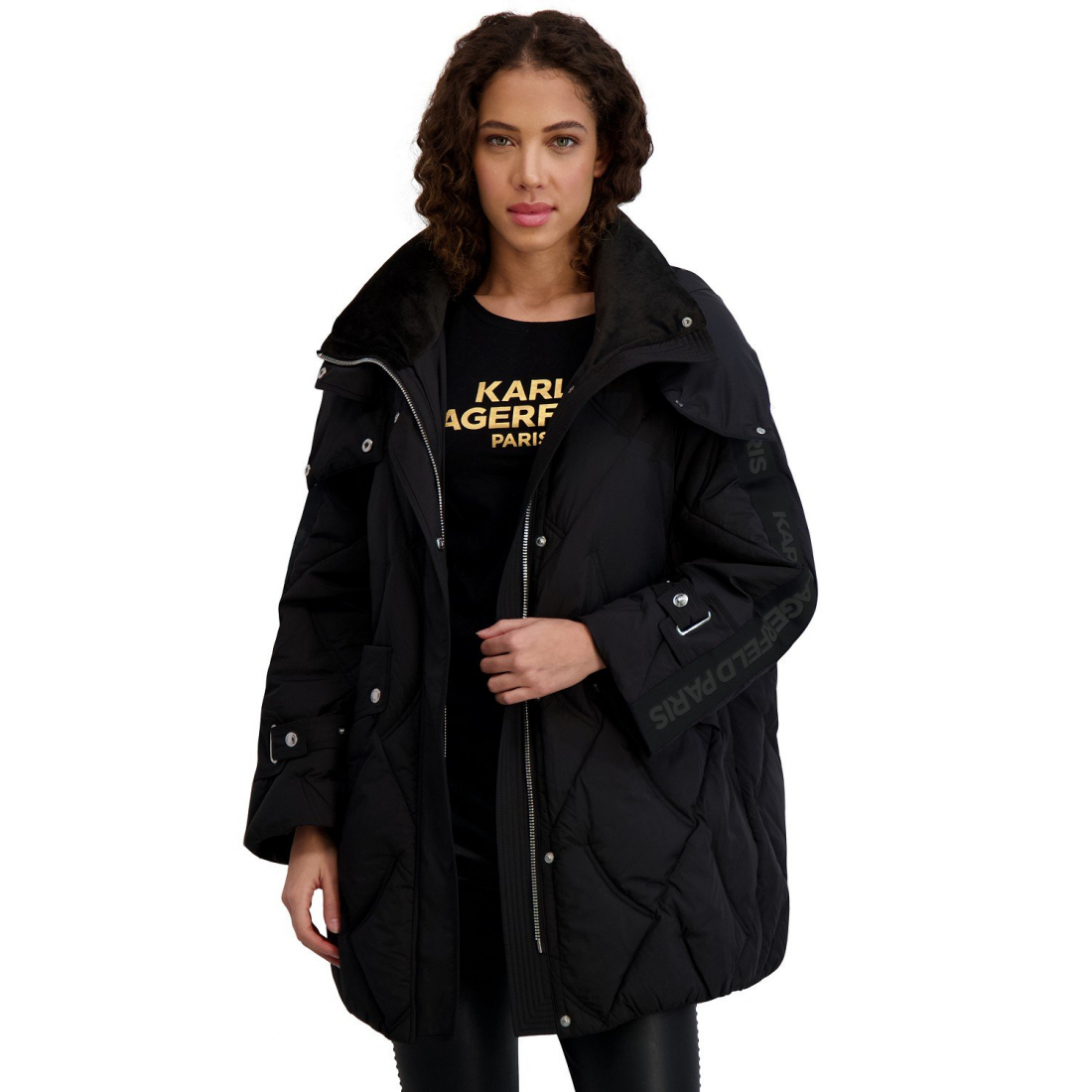 Manteau matelassé 'Hooded A-Line Puffer Coat' pour Femmes