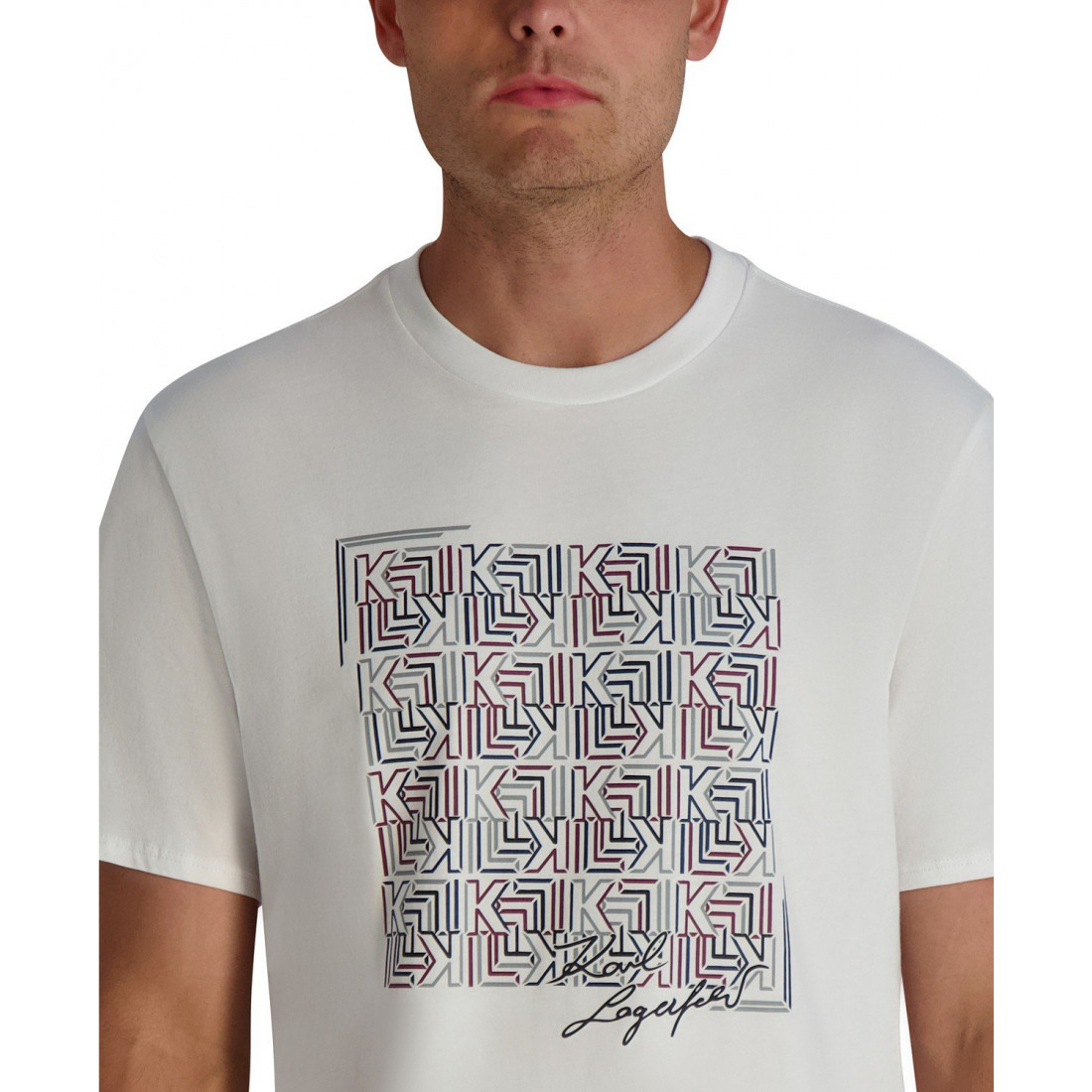 'KL Squared Print' T-Shirt für Herren