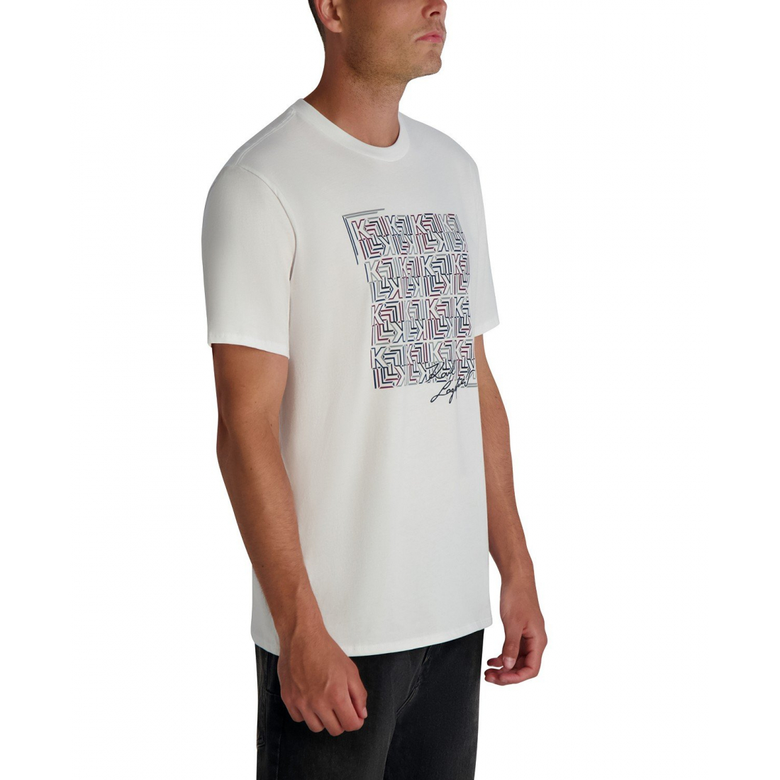 'KL Squared Print' T-Shirt für Herren