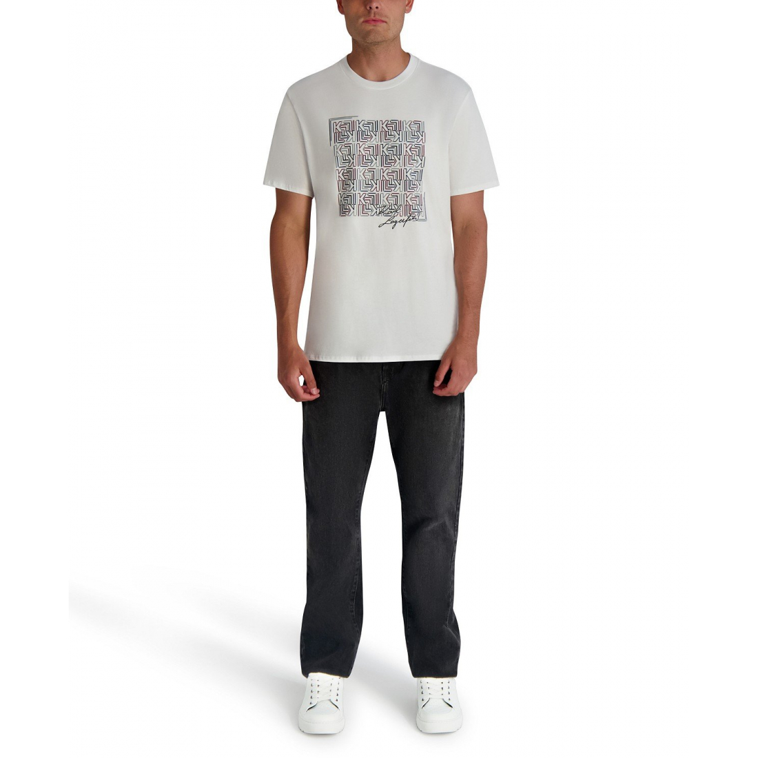 'KL Squared Print' T-Shirt für Herren
