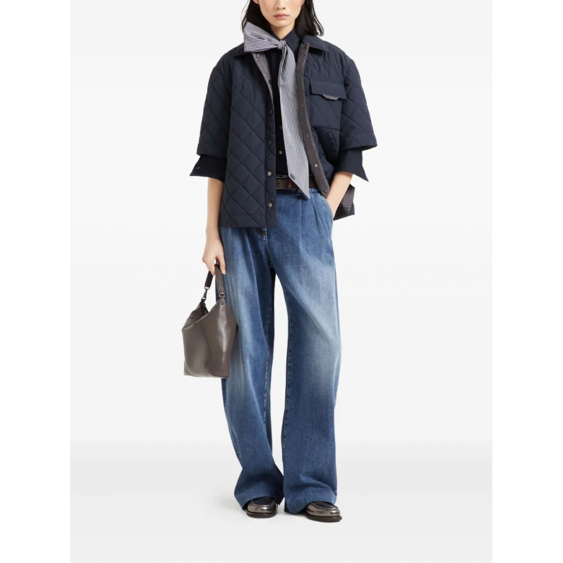 'Shiny Flap Detail' Hemd für Damen