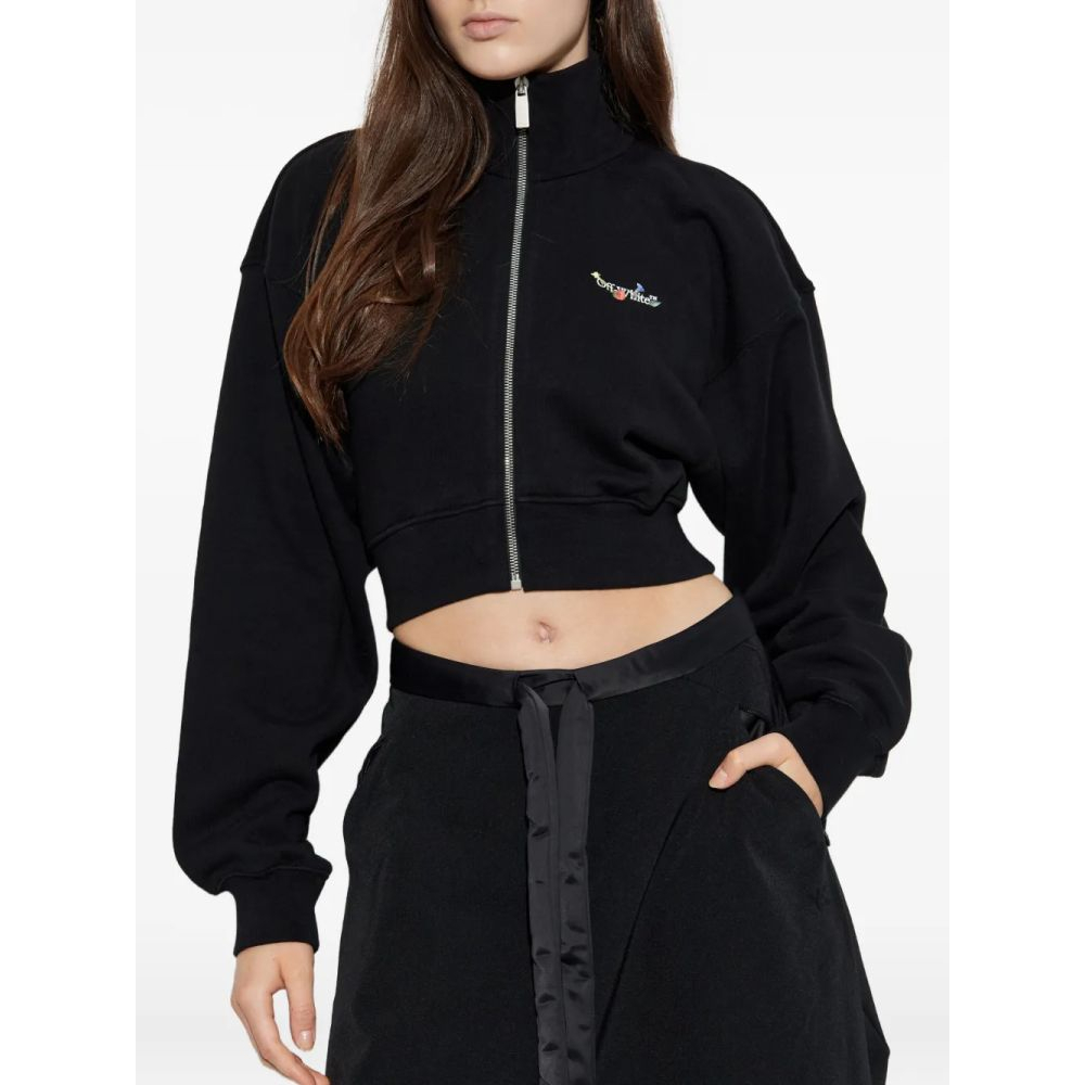 Women's 'Zip Floral Knitwear' Jacket