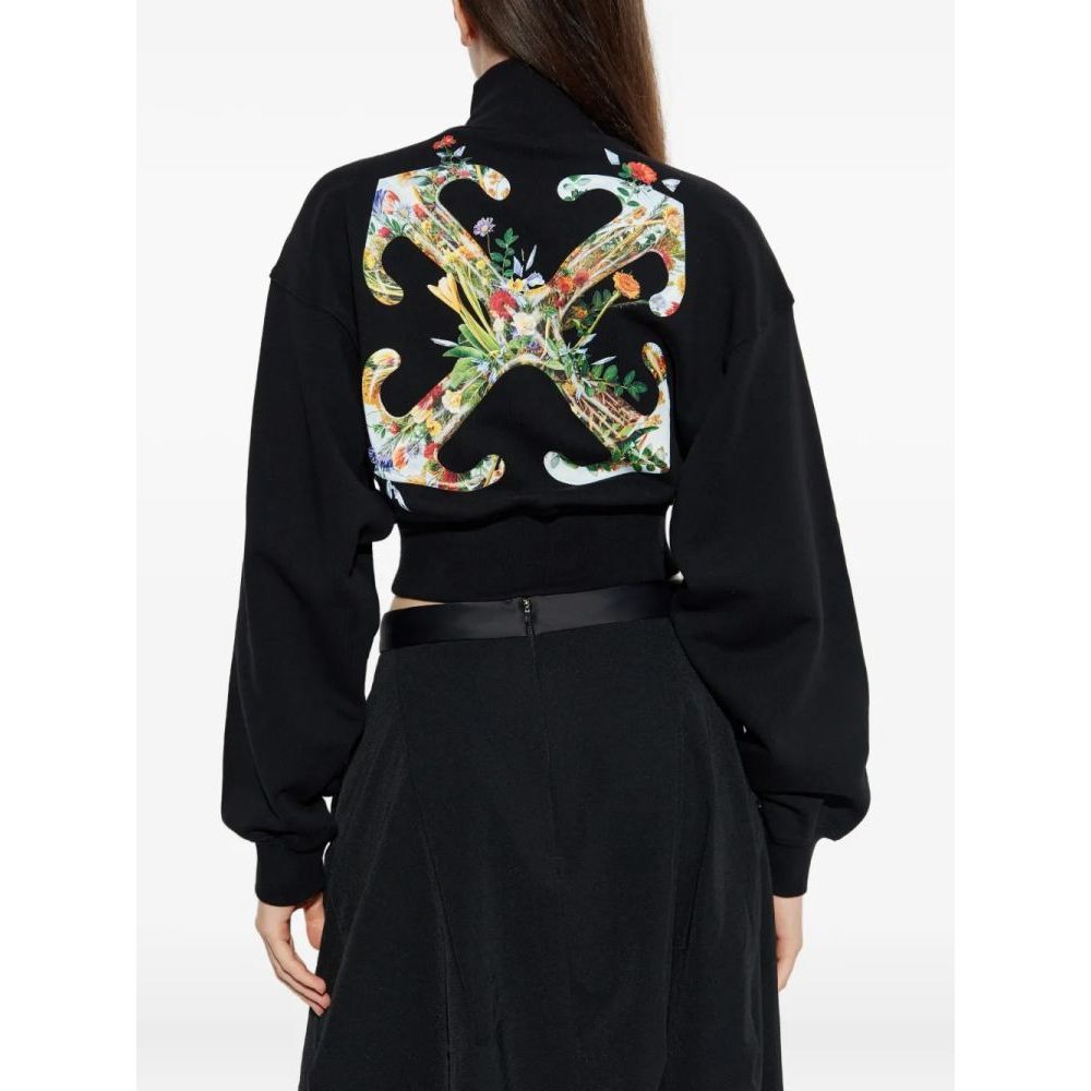 Women's 'Zip Floral Knitwear' Jacket