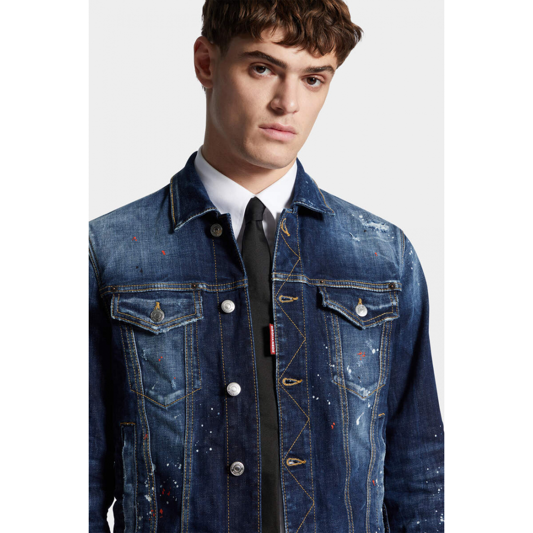 'Dan Painted Classic-Collar' Jeansjacke für Herren