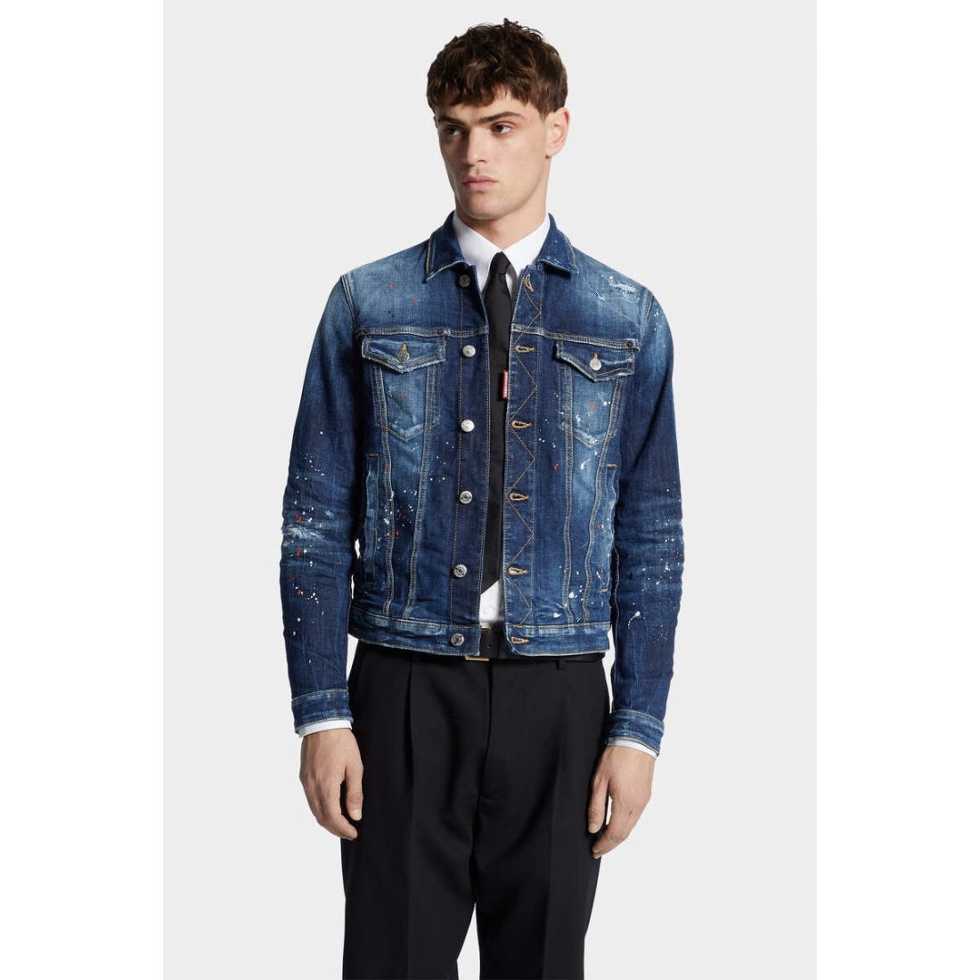 'Dan Painted Classic-Collar' Jeansjacke für Herren