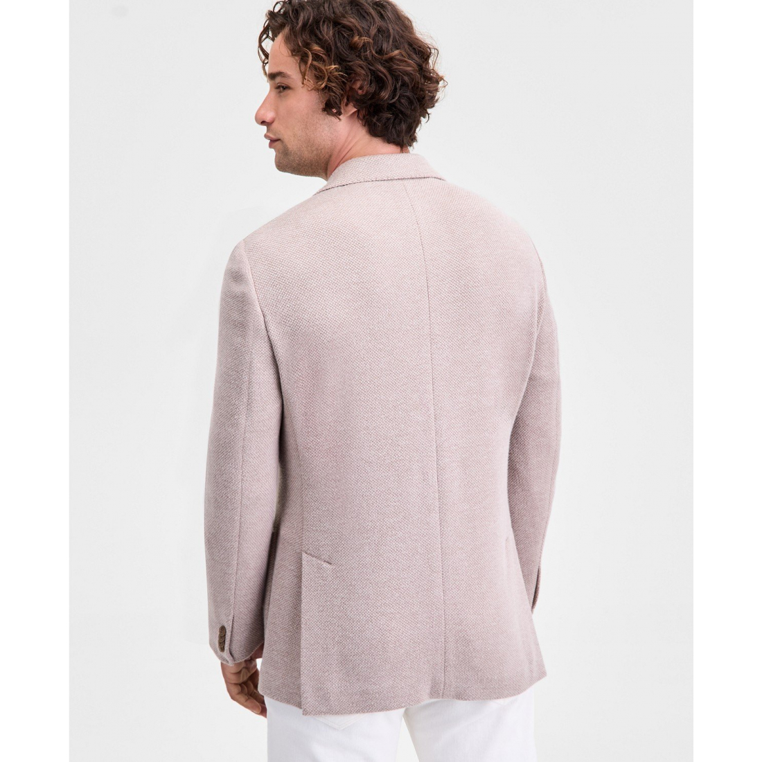Blazer 'Classic-Fit Stretch Oatmeal Knit Sport' pour Hommes