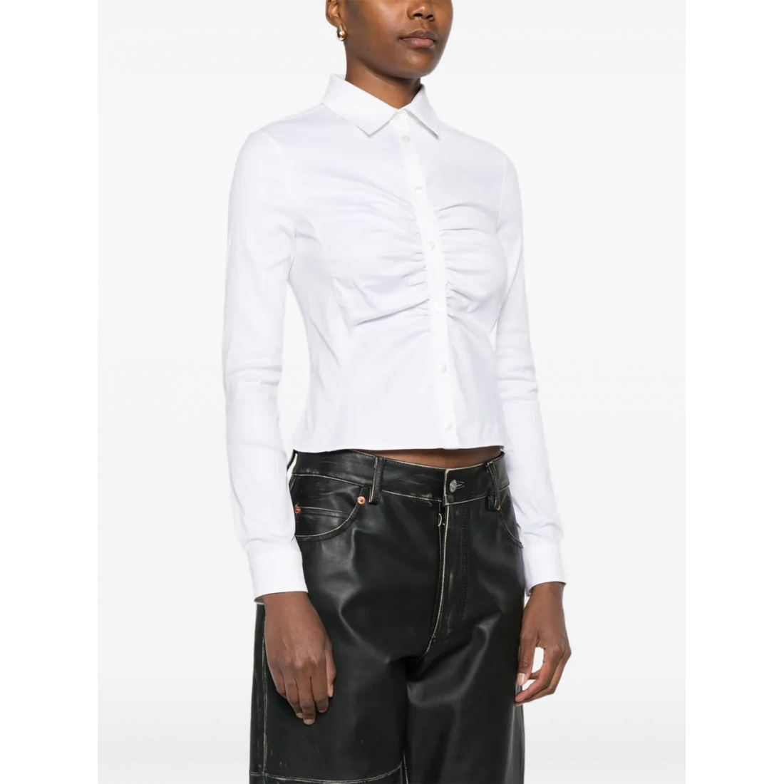 'Ruched' Hemd für Damen