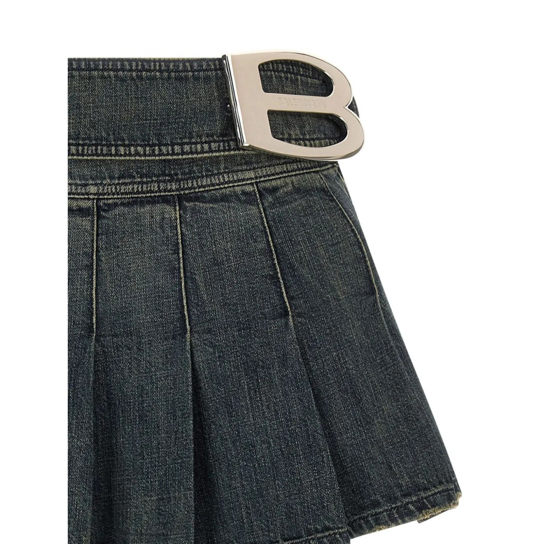 'Buckle Pleated' Mini Rock für Damen