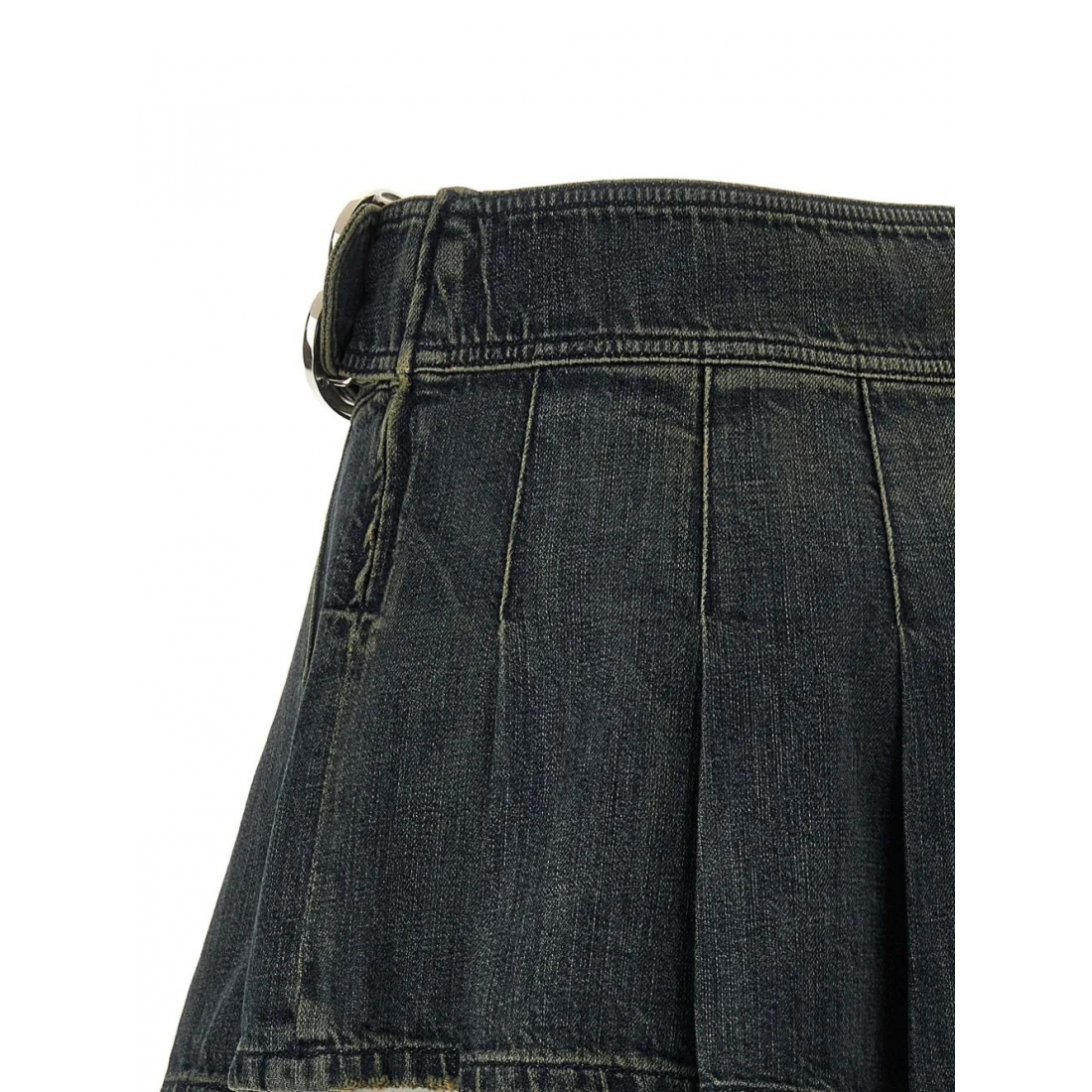 'Buckle Pleated' Mini Rock für Damen