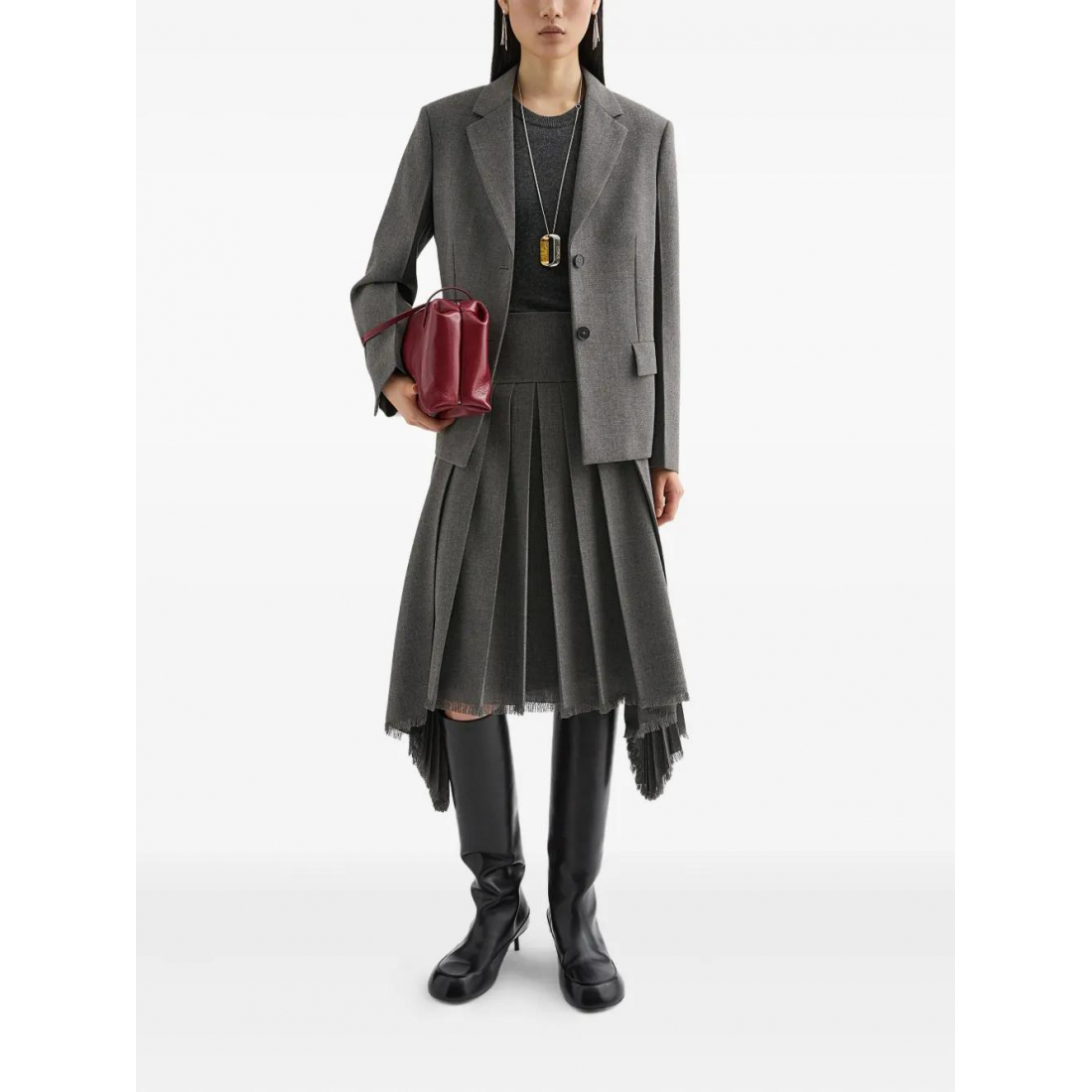 Jupe Midi 'Pleated' pour Femmes