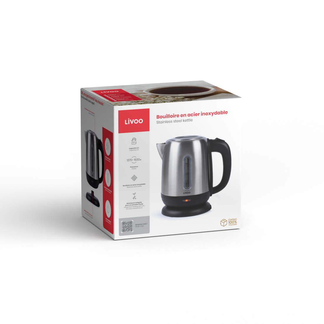 1.2L Stainless Steel Kettle