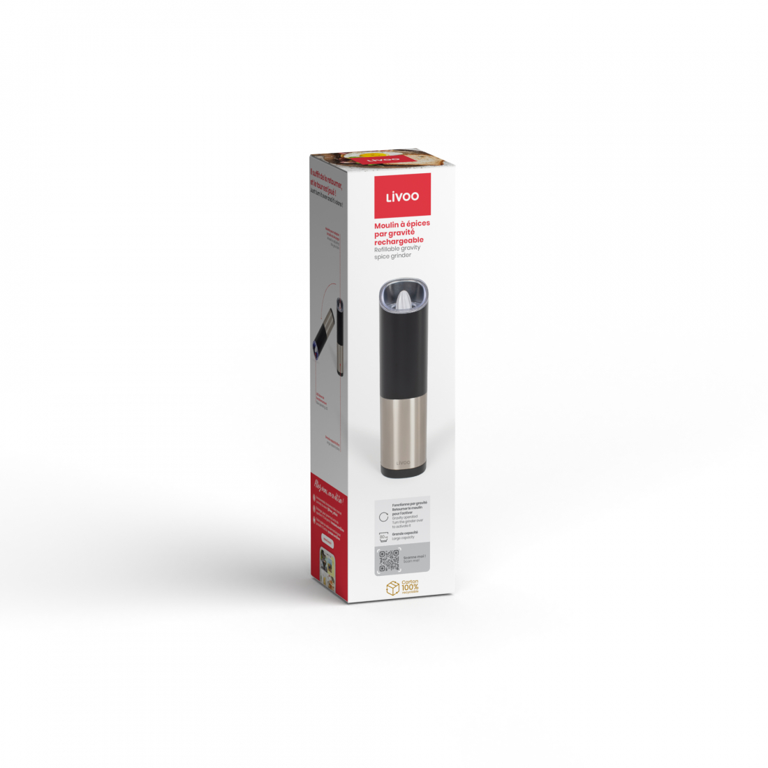 Rechargeable Gravity Spice Grinder