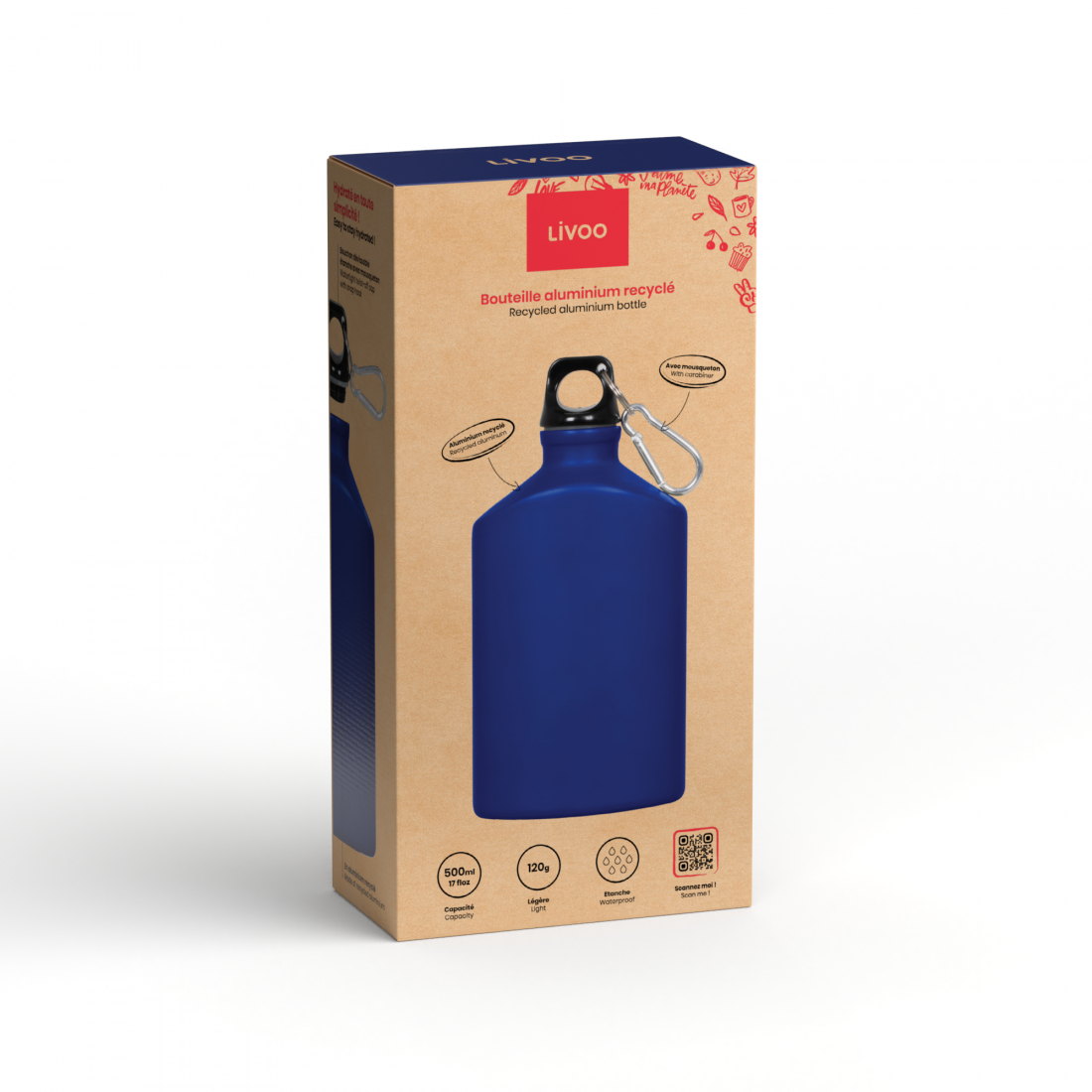 Bouteille aluminium recyclé 500 ml
