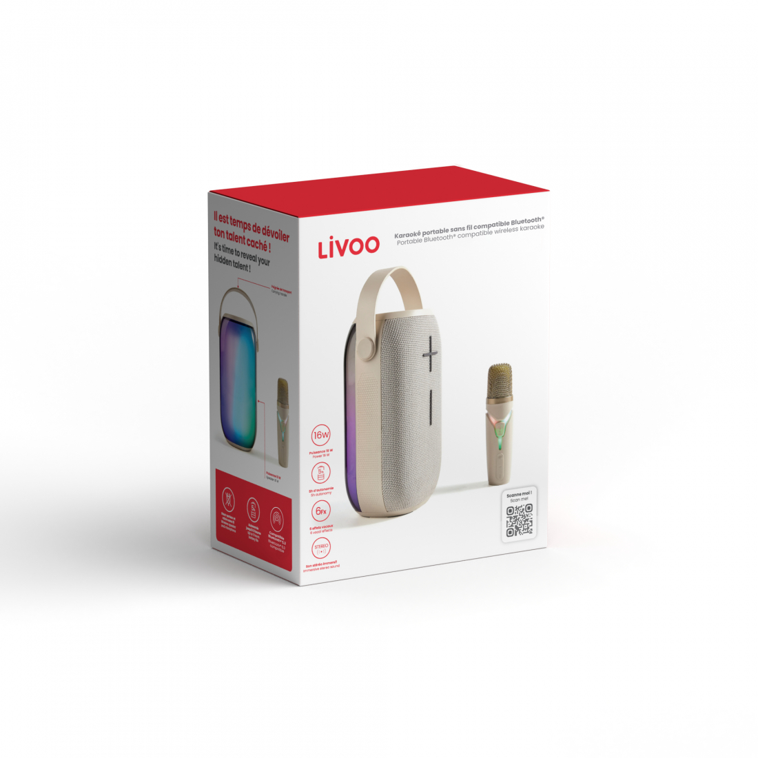 Karaoké portable sans fil compatible Bluetooth®