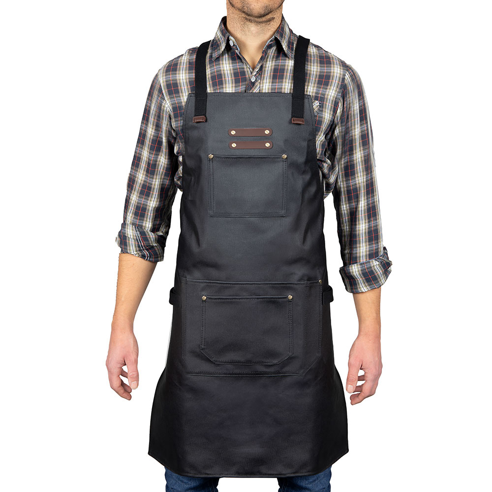 Coated Canvas And Leather Apron