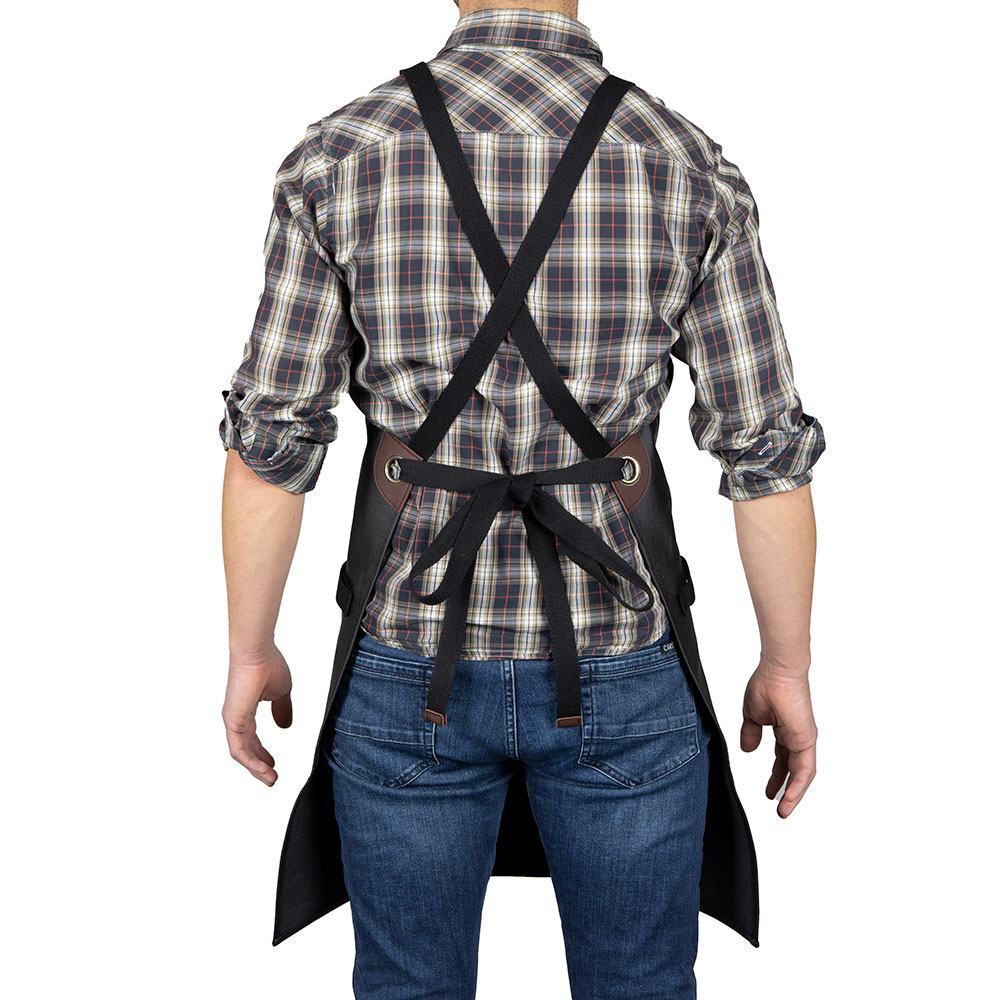 Coated Canvas And Leather Apron