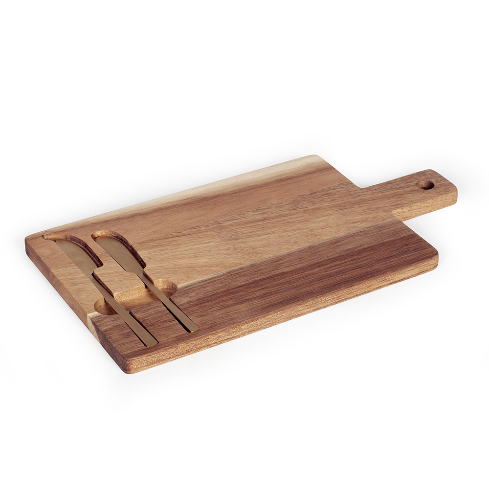 Acacia Cheese Board And Knives