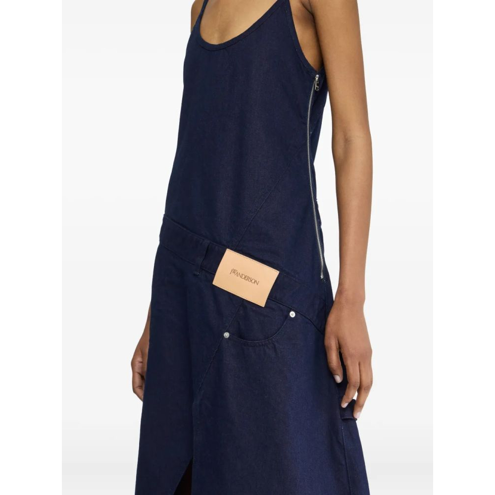 Robe Midi 'Denim Panelled' pour Femmes