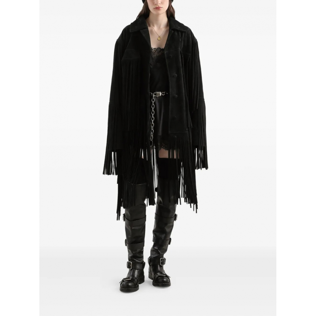 Robe mini 'Lace-Trimmed Slip' pour Femmes