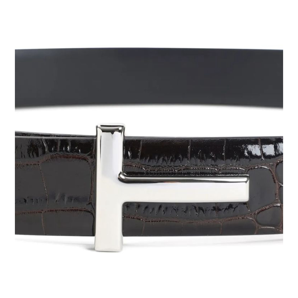 Ceinture 'Crocodile-Embossed' pour Hommes