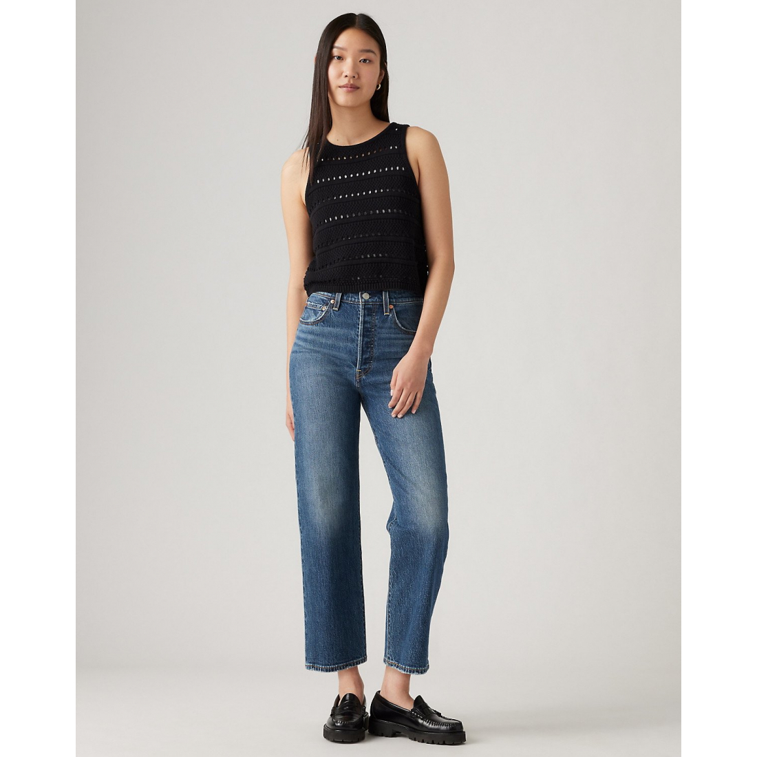 Jeans 'Ribcage Straight Ankle' pour Femmes