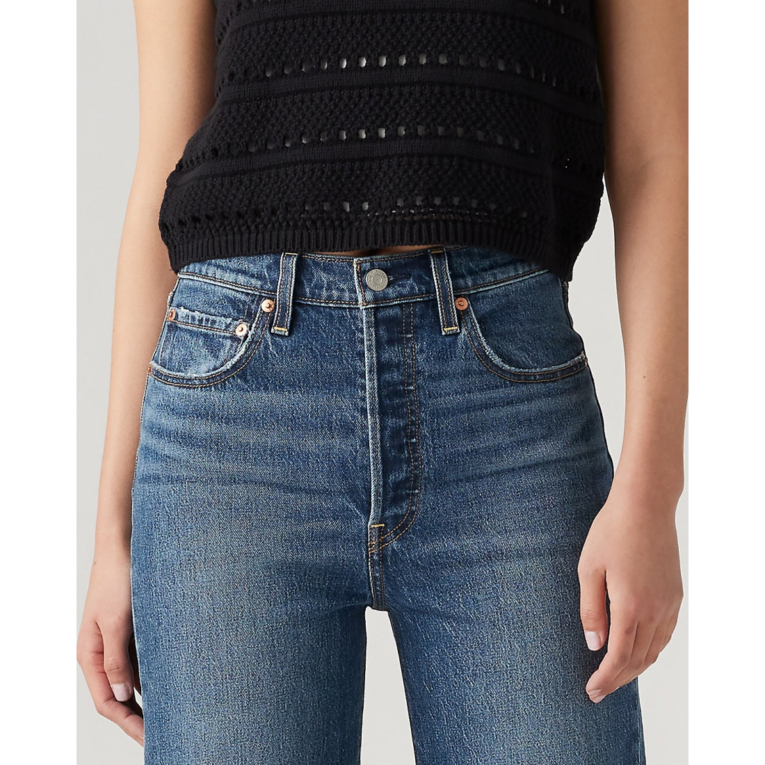 Jeans 'Ribcage Straight Ankle' pour Femmes