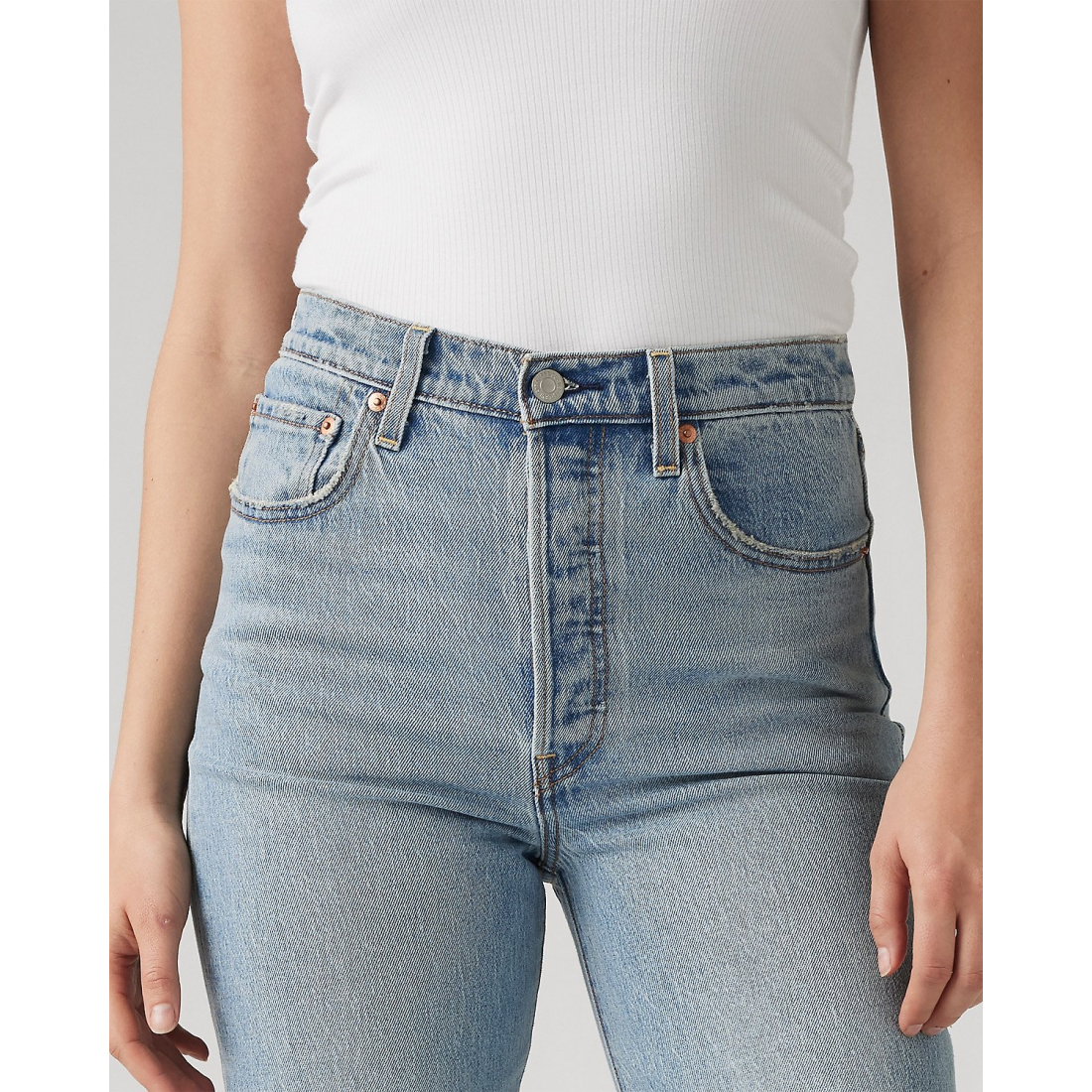 Jeans 'Ribcage Straight Ankle' pour Femmes