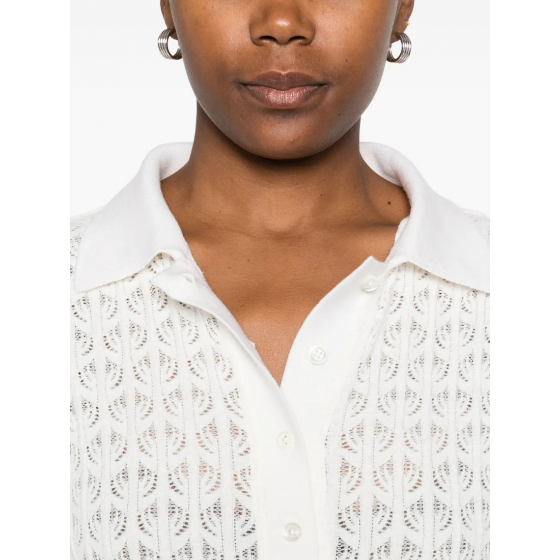 Women's 'Lace-Panel Polo' Bodysuit