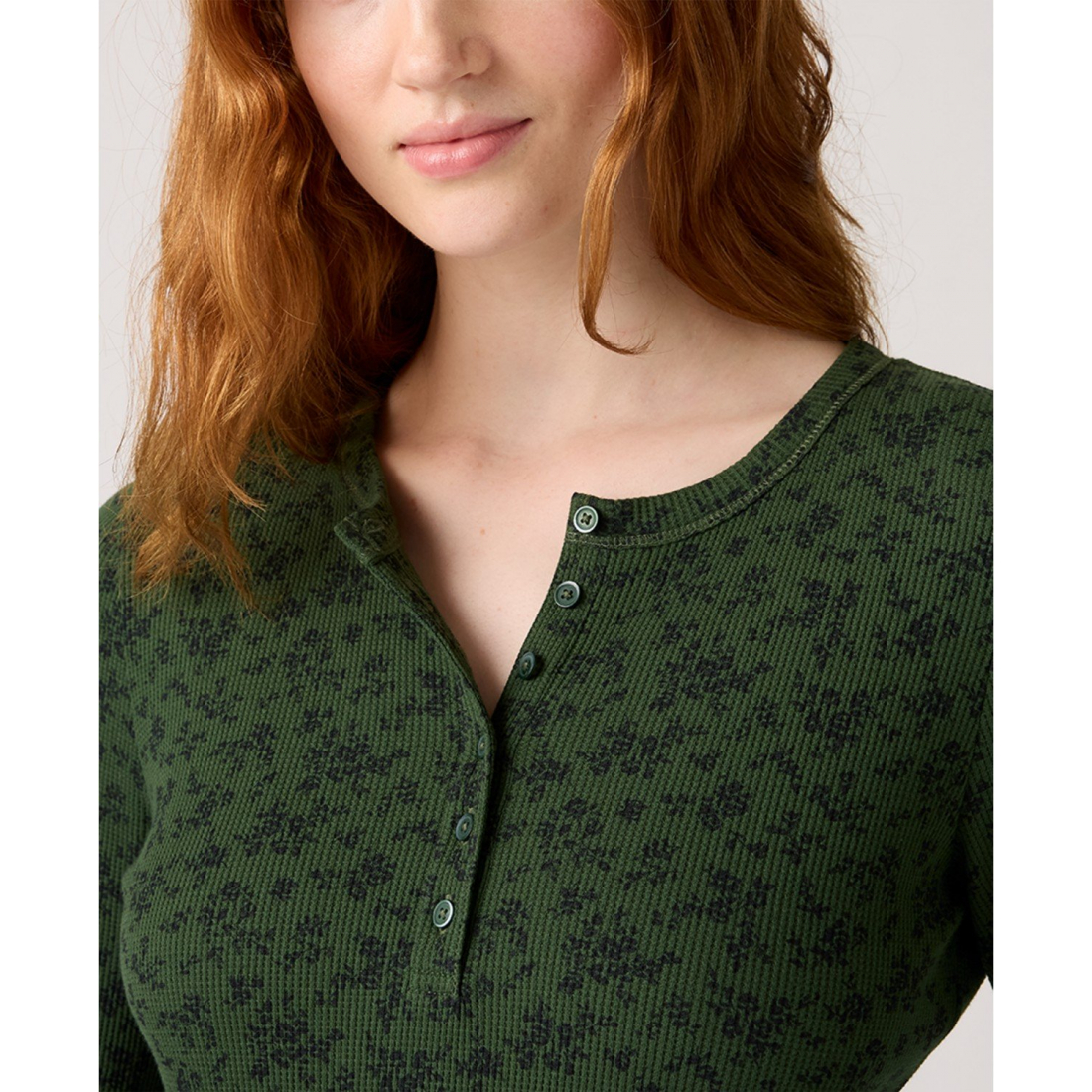 Top à manches longues 'Dana Henley' pour Femmes