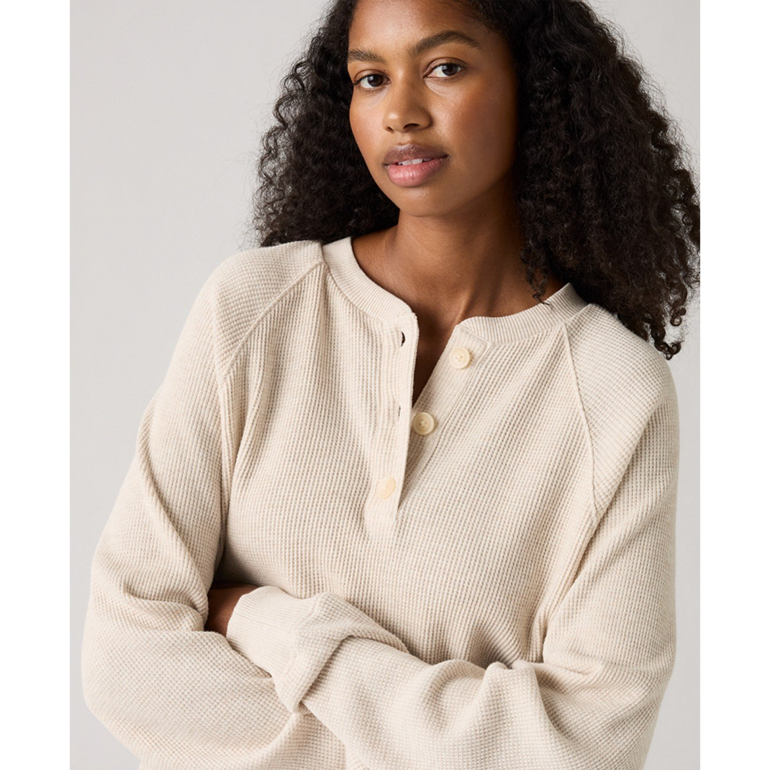 Top à manches longues 'Lassen Henley' pour Femmes