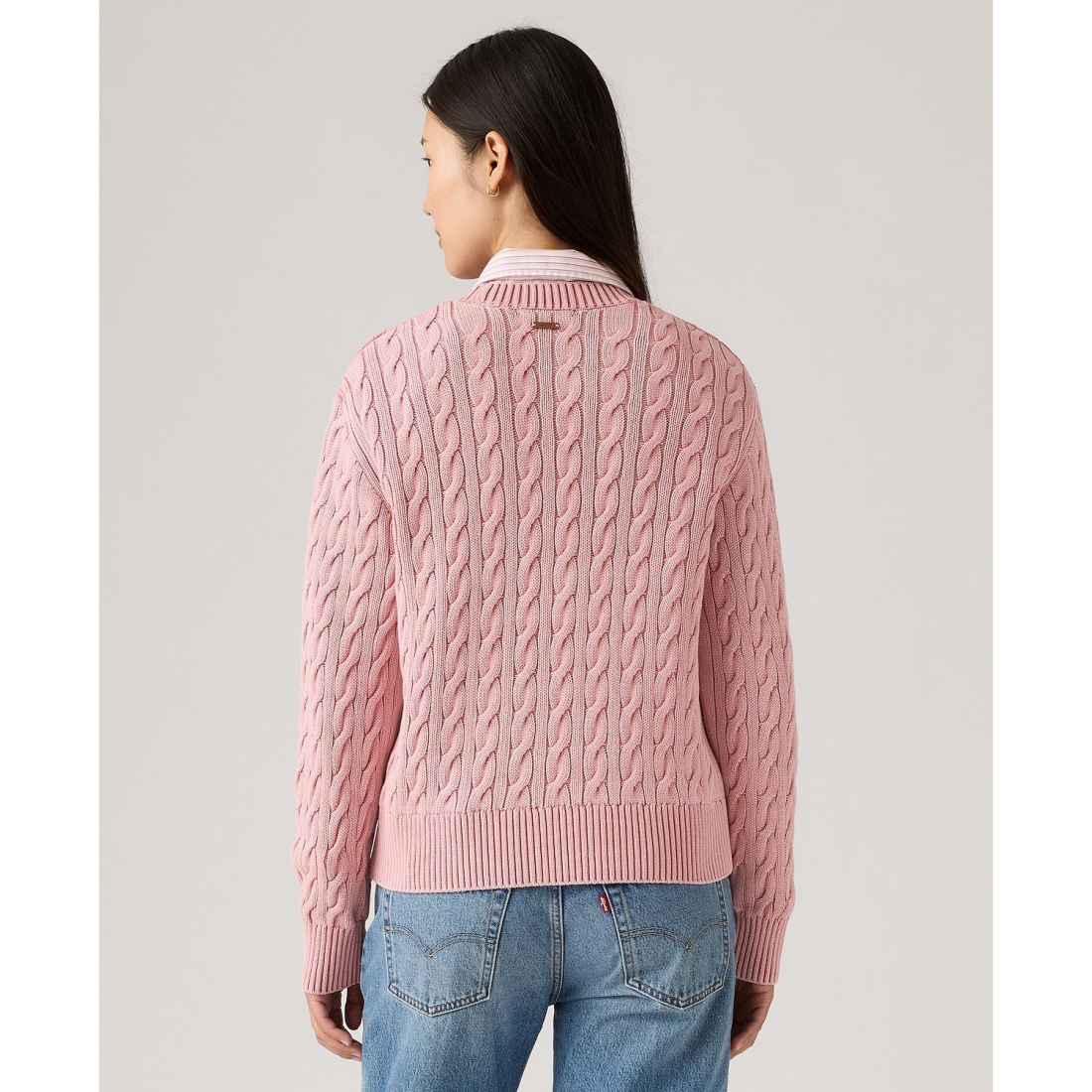 Women's 'Boyfriend Cable Crewneck' Sweater