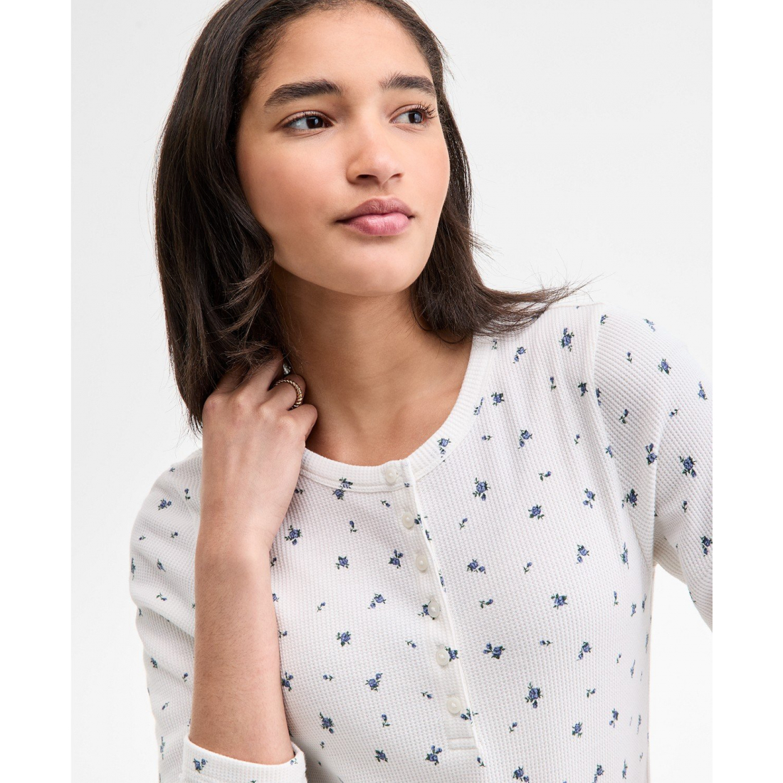 Top à manches longues 'Dana Henley' pour Femmes