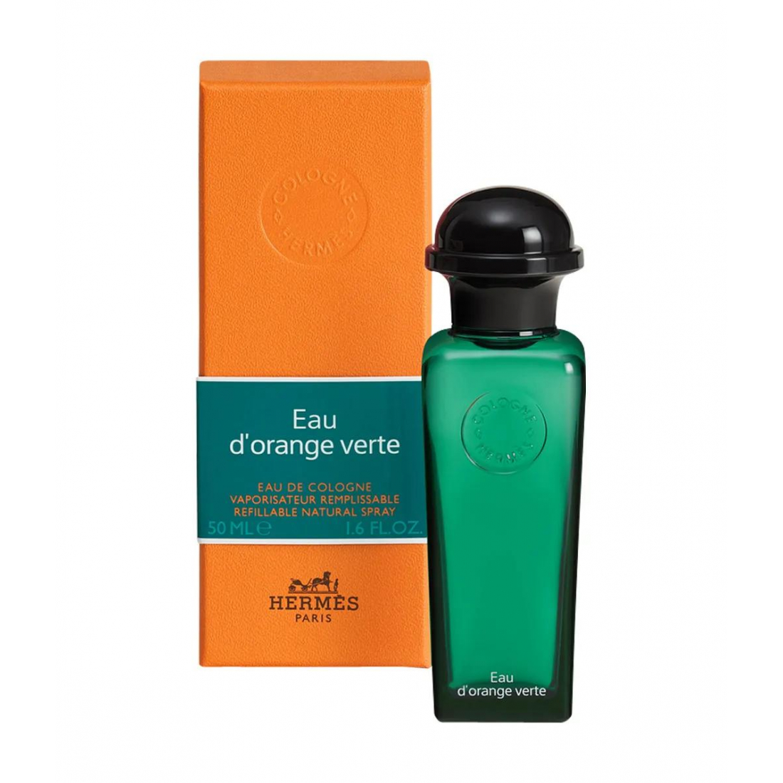 Eau de Cologne - Rechargeable 'Eau d'Orange Verte' - 50 ml