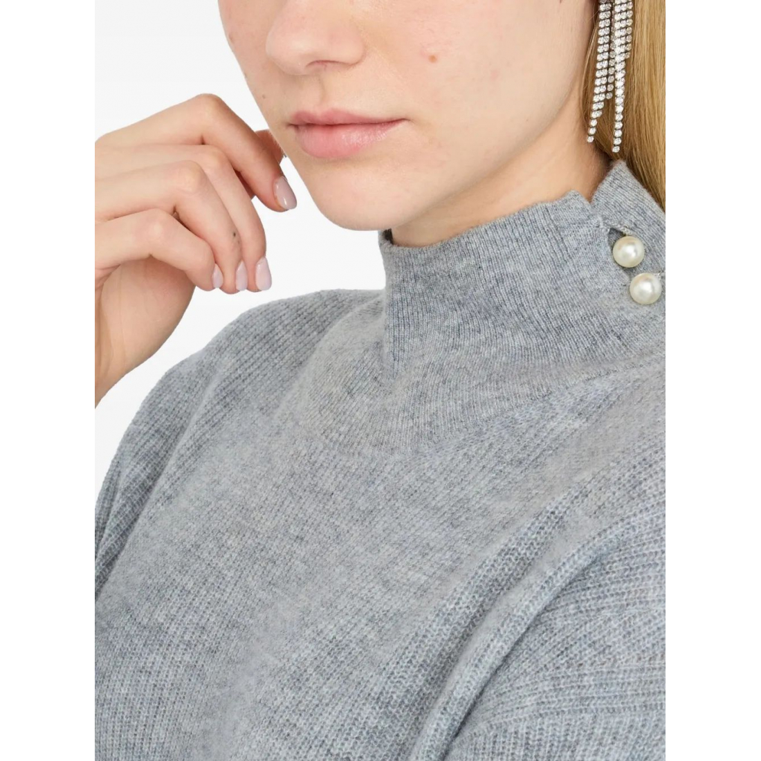 Pull 'Ribbed Puff-Sleeve' pour Femmes