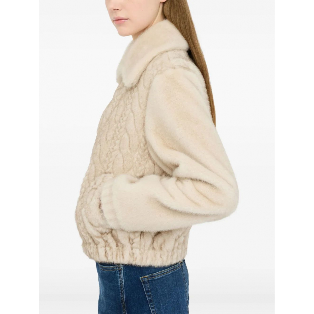 Manteau 'Cable-Knit Teddy' pour Femmes