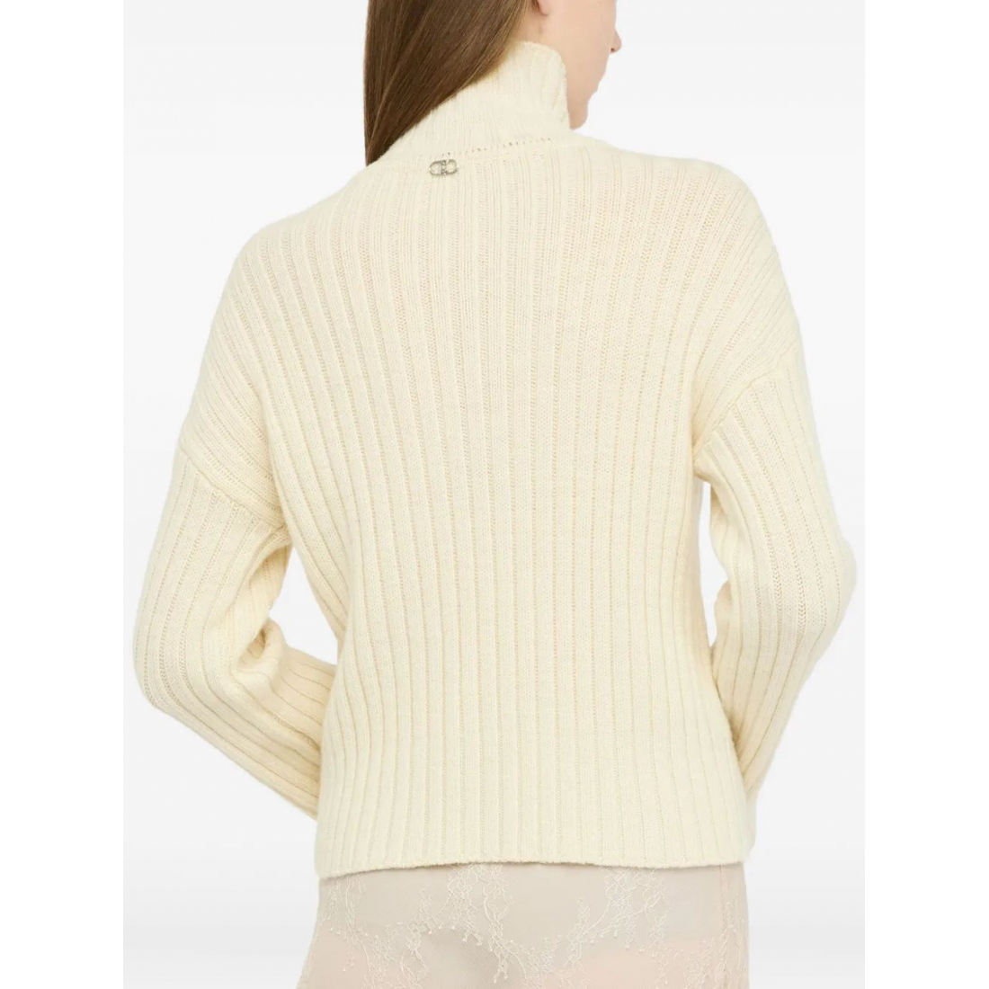 Pull 'Cable-Knit Jewel-Button' pour Femmes
