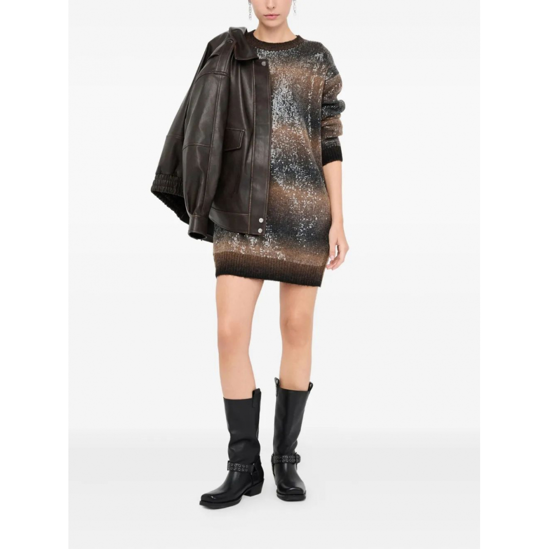 Robe mini 'Sequin Knit' pour Femmes