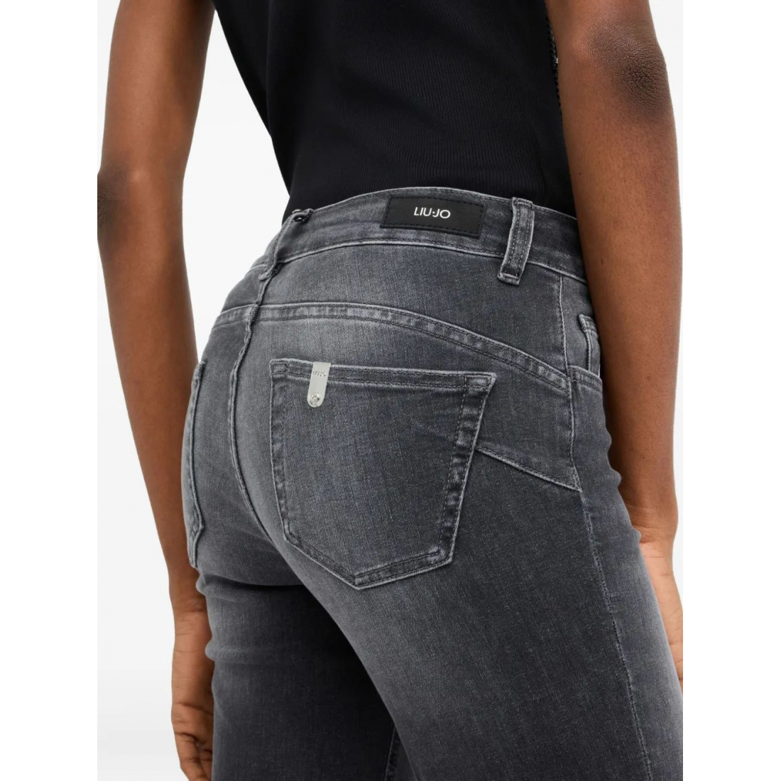 Women's 'Logo-Detail Turn-Up' Jeans