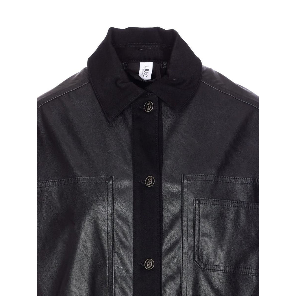 Veste en cuir 'Button-Up' pour Femmes