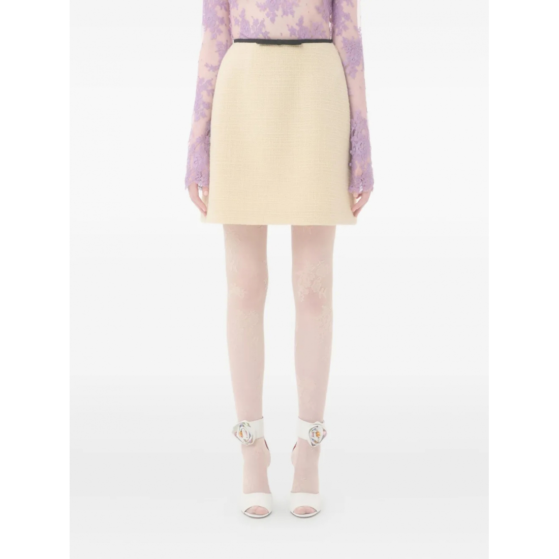 Women's 'Bow-Detail Tweed' Mini Skirt