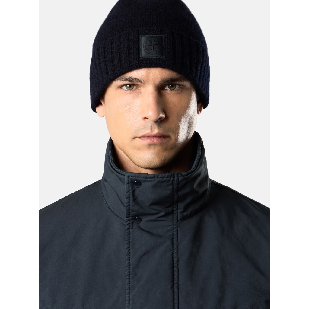 Bonnet 'Ribbed Cuff And Logo Patch' pour Hommes