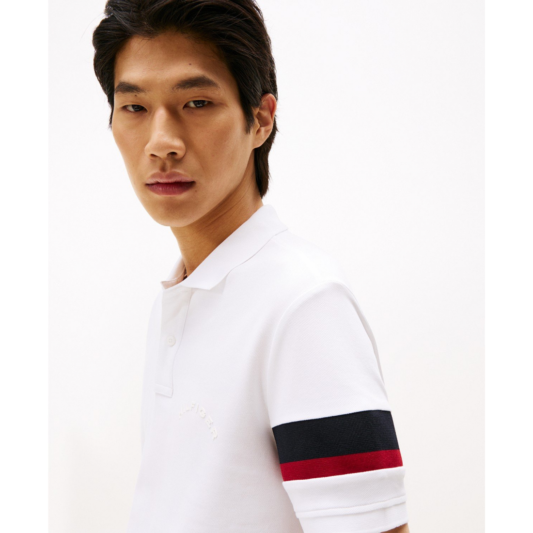 Polo 'Regular-Fit Stripe Sleeve' pour Hommes