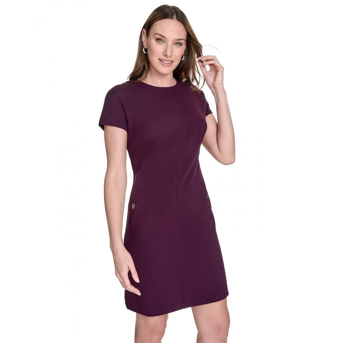 Women's 'Button-Trim' Shift Dress