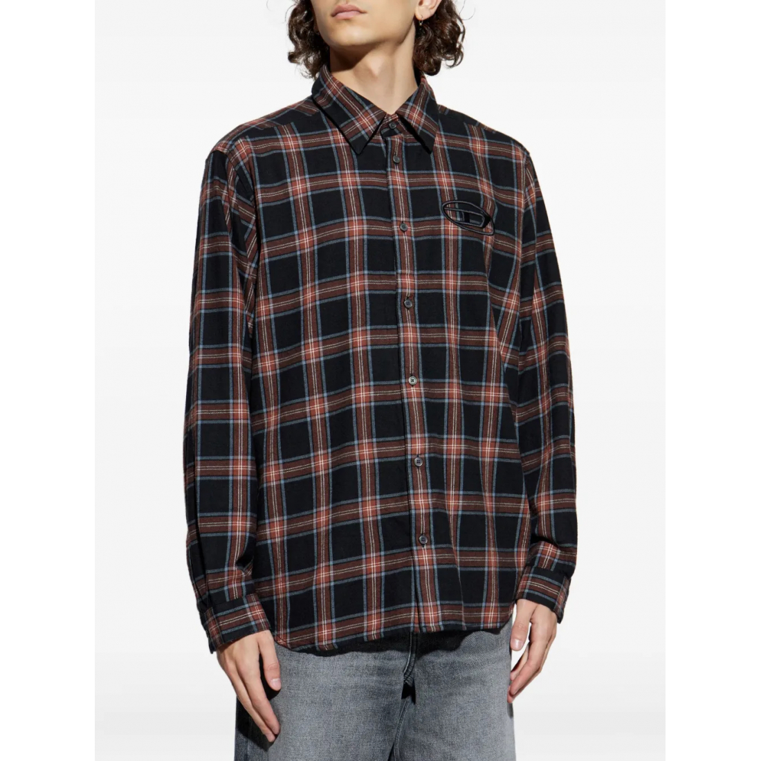 Chemise 'Embroidered Plaid' pour Hommes