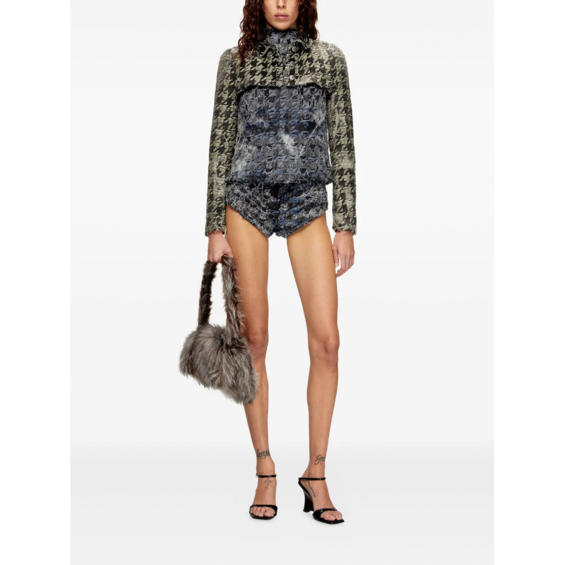 Gilet 'Houndstooth Denim' pour Femmes