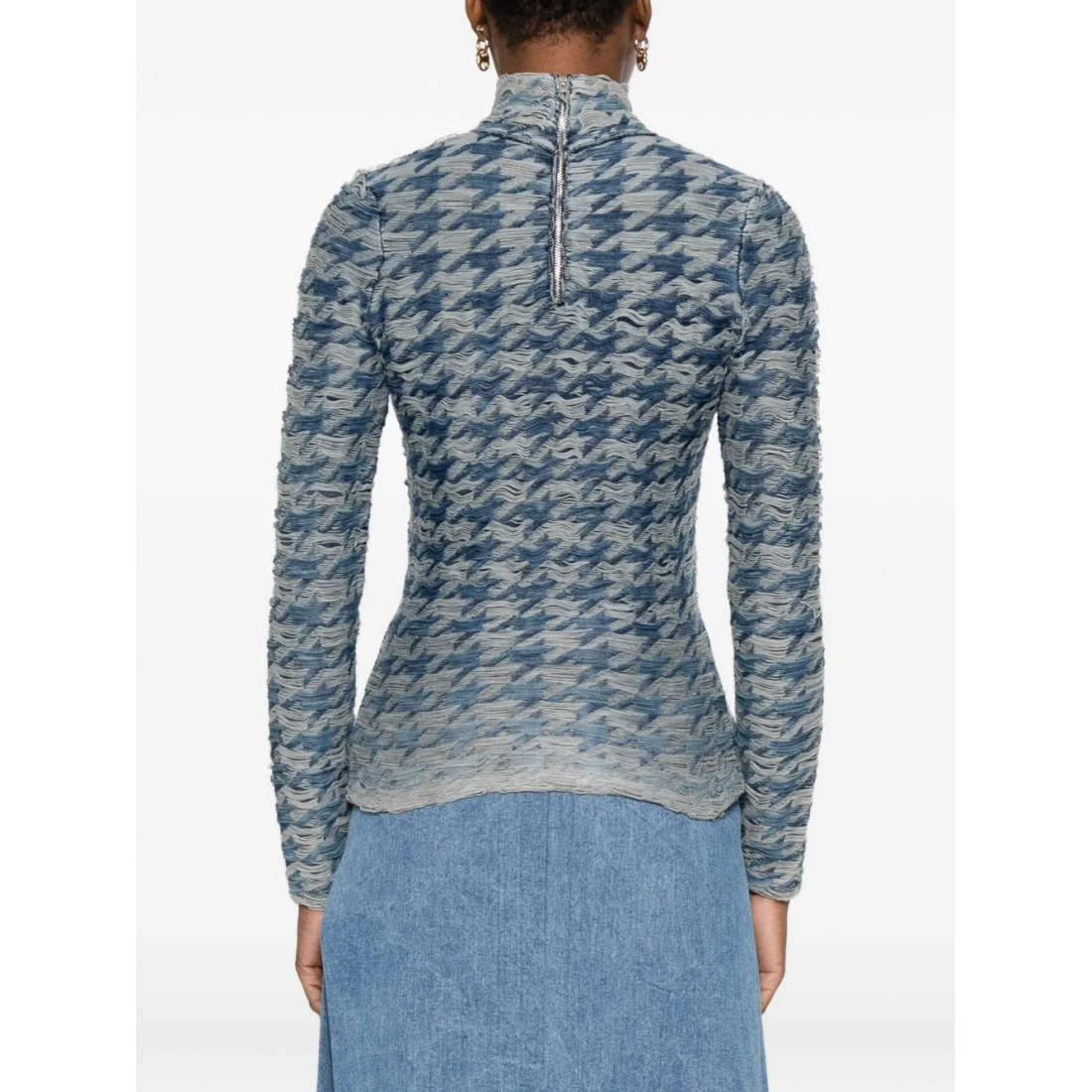 Women's 'Wave-Pattern' Turtleneck Sweater