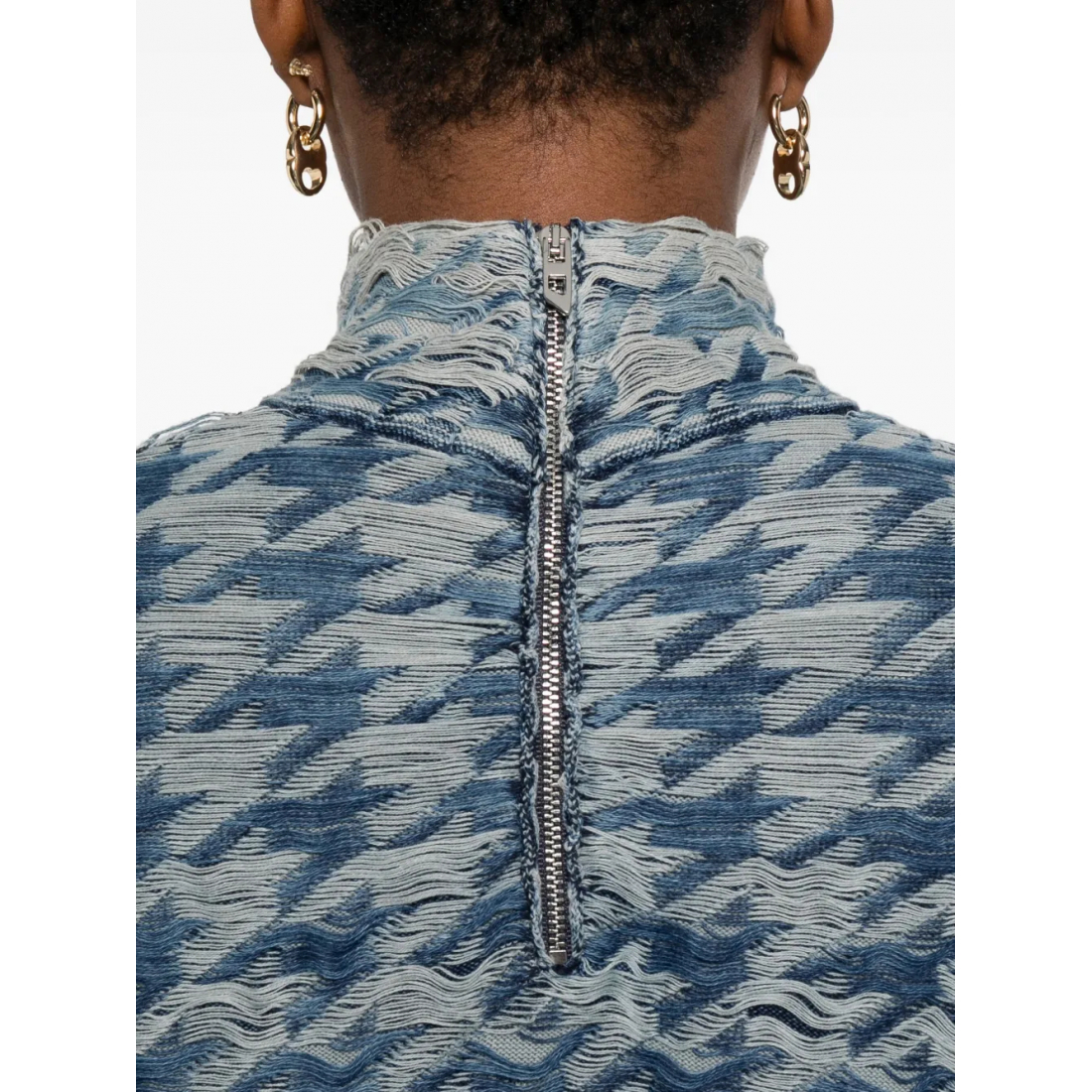 Women's 'Wave-Pattern' Turtleneck Sweater