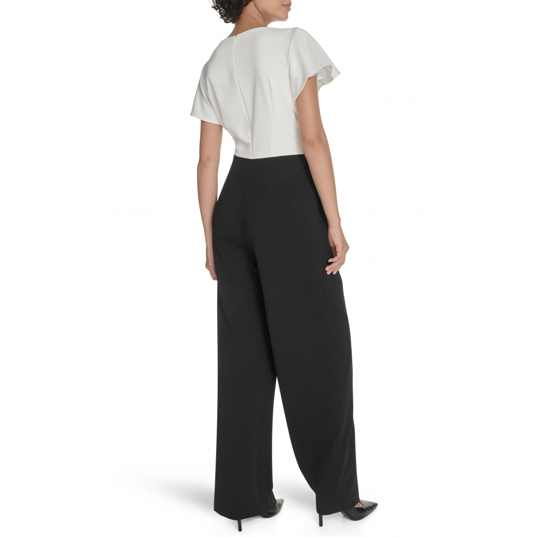 'Flutter Sleeve Draped Side' Latzhose für Damen