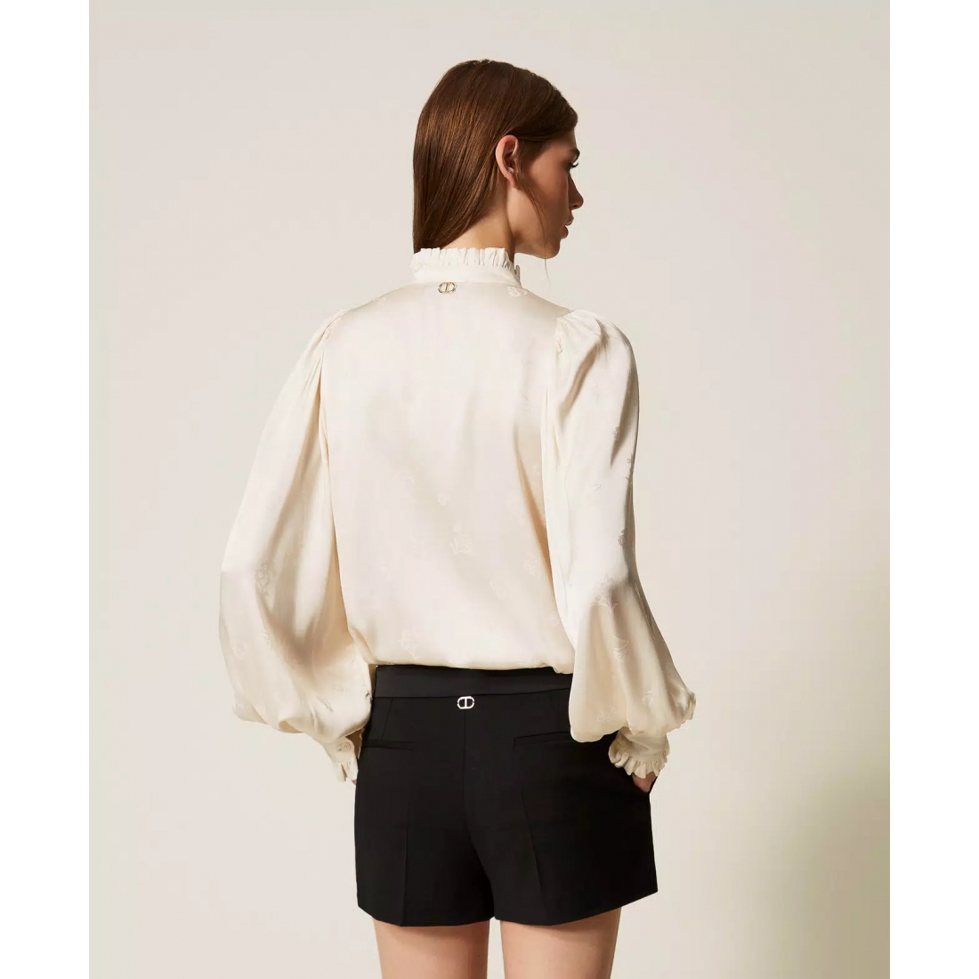 'Satin Details' Shorts für Damen